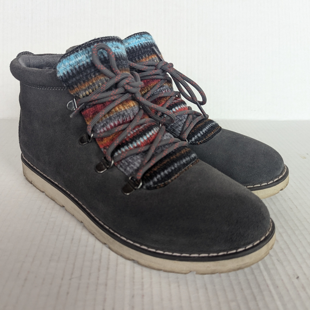 BOBS Skechers Chukka Ankle Boots Women's 9.5 Memory Foam Alpine Smores Suede